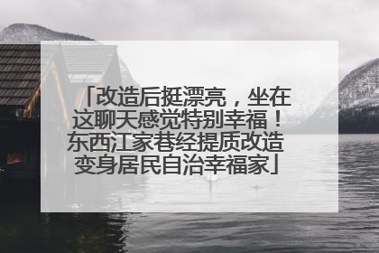 改造后挺漂亮，坐在这聊天感觉特别幸福！东西江家巷经提质改造变身居民自治幸福家